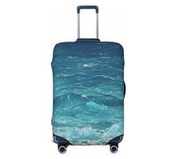 Gaxfjru The Deep Blue Sea Print - Funda protectora de equipaje de viaje, lavable, antiarañazos, con estampado de mar profundo, Black, S