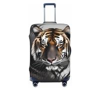 Gaxfjru Tiger at Rest - Funda protectora para equipaje de viaje, lavable, antiarañazos, diseño de tigre en reposo, Black, S