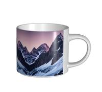 GaxfjRu Travel Mountain Print - Tazas de cerámica hechas a mano, tazas de pared gruesa de gran capacidad, con mango en C para café, té y regalos