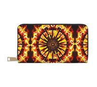 GaxfjRu Turning the Flame - Elegante cartera de cuero para mujer con gran capacidad, segura y versátil, cartera plegable para mujer, Blanco, Talla única, Classic