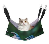 GaxfjRu Two Birds - Hamaca ajustable para gatos, para ventana, acogedora cama de terciopelo para mascotas y sala de estar para gatitos