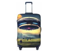 GaxfjRu UFO Landing - Funda para maleta, fundas de maleta para equipaje, mantiene tu equipaje seguro y elegante, fundas de equipaje para maleta aprobadas por la TSA, Black, XL