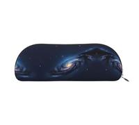 GaxfjRu Universe Milky Way Galaxy - Estuche portátil de cuero semicircular: elegante organizador para oficina, viajes, maquillaje, estuche ideal para lápices y bolsa de maquillaje