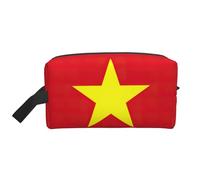GaxfjRu Vietnamita Bandera Impresión Viaje Bolsa de Cosméticos Organizador Grande Makeup Bag Mujeres para Cosméticos Artículos de tocador Accesorios, Blanco, Talla Única, Color blanco., Talla única