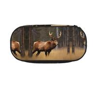 GaxfjRu Wildlife - Estuche para lápices de gran capacidad, diseño de ciervo, oso, alce, organizador para el hogar, la universidad, oficina, para adultos