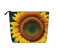GaxfjRu You Are My Sunshine - Bolsa de maquillaje de viaje con estampado de girasoles, bolsa de aseo con cremallera, organizador de maquillaje para mujer, Negro -, Talla única