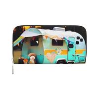 GaxfjRu You Make Me Camper - Cartera larga de piel para hombre, diseño vintage, tarjetero para tarjetas de crédito
