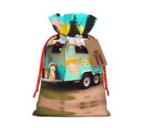 GaxfjRu You Make Me Happy - Bolsa de arpillera con estampado de campista, regalos de fiesta de Navidad, bolsa de regalo para regalos, varios tamaños (S, M)