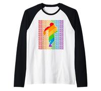 Gay America Football Pride Month LGBT Rainbown Flag Camiseta Manga Raglan