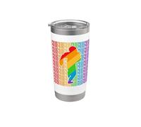 Gay America Football Pride Month LGBT Rainbown Flag Vaso térmico de acero inoxidable de doble pared