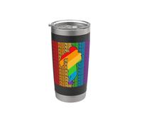 Gay America Football Pride Month LGBT Rainbown Flag Vaso térmico de acero inoxidable de doble pared
