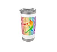 Gay Baseball Pride Month LGBT Rainbown Flag Vaso térmico de acero inoxidable de doble pared