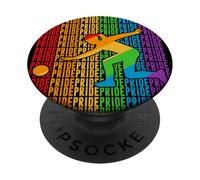 Gay Bowling Player Pride Month LGBT Rainbown Flag PopSockets PopGrip Adhesivo