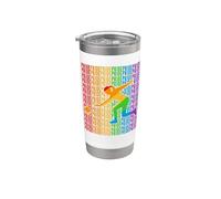 Gay Bowling Player Pride Month LGBT Rainbown Flag Vaso térmico de acero inoxidable de doble pared