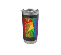 Gay Boxing Boxer Pride Month LGBT Rainbown Flag Vaso térmico de acero inoxidable de doble pared