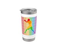 Gay Boxing Boxer Pride Month LGBT Rainbown Flag Vaso térmico de acero inoxidable de doble pared