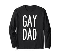 Gay Dad Orgulloso de mi Día del Padre Gay Papá Gay Manga Larga