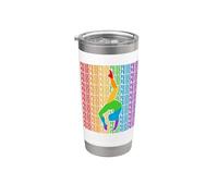Gay Gymnastics Gymnast Pride Month LGBT Rainbown Flag Vaso térmico de acero inoxidable de doble pared