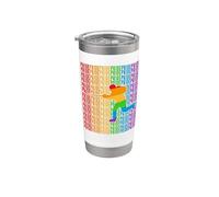 Gay Hockey Player Pride Month LGBT Rainbown Flag Vaso térmico de acero inoxidable de doble pared