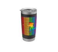 Gay Hockey Player Pride Month LGBT Rainbown Flag Vaso térmico de acero inoxidable de doble pared