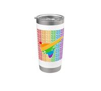 Gay Karate Martial Arts Pride Month LGBT Rainbown Flag Vaso térmico de acero inoxidable de doble pared