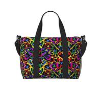 Gay Pride - Bolsa de viaje para fin de semana con estampado de arcoíris para adultos, adecuada para viajes, camping, picnics
