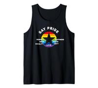 Gay Pride Estrella Arco Iris tolerancia Amor Respeto CSD LBGTQ+ Camiseta sin Mangas