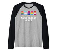 Gay Pride Flag LGBTQ Some Flavor of Queer Pride Lesbian LGBT Camiseta Manga Raglan