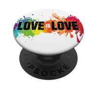 Gay Pride Love is Love LGBTQ Flag Love Always Wins LGBT PopSockets PopGrip Adhesivo
