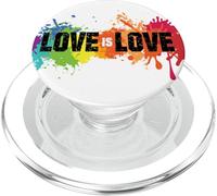 Gay Pride Love is Love LGBTQ Flag Love Always Wins LGBT PopSockets PopGrip para MagSafe