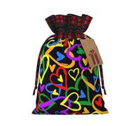 Gay Pride Rainbow - Bolsa de regalo de gran capacidad de 8.3 x 11.8 pulgadas con cordón para tus regalos preciosos de Halloween, 1 unidad