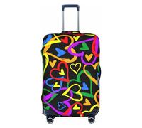 Gay Pride Rainbow - Funda elástica lavable para maleta, antiarañazos, varios tamaños, Blanco, S