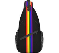 Gay Pride Rainbow LGBT Sling Backpack, Casual Crossbody Shoulder Backpack Sling Bag Chest Daypack para Hombres y Mujeres