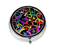 Gay Pride Rainbow, pastillero, pastillero cuadrado para bolsillo o monedero, pastillero pequeño, organizador de pastillas de viaje