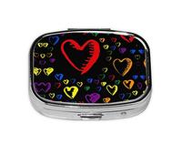 Gay Pride Rainbow, pastillero, pastillero cuadrado para bolsillo o monedero, pastillero pequeño, organizador de pastillas de viaje