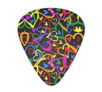 Gay Pride Rainbow - Púas de guitarra únicas con impresiones claras y múltiples grosores