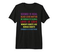 Gay Pride Science Is Real Black Lives Matter Love Is Love Camiseta Premium