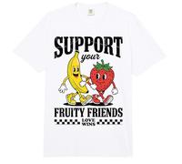 Gay Pride Support Your Fruity Friends LGBTQ Love Wins Comfort Colors Adult Heavyweight T-Shirt