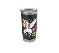 Gay Pride Unicorn Wings Gafas de sol LGBTQ Ally Rainbow Flag Vaso térmico de acero inoxidable de doble pared