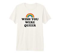 Gay Pride Wish You were Queer Rainbow Pride LGBTQ Lesbian Camiseta Premium