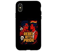 Gay Punk Rebelde Con Orgullo Rainbow Punk Rock Carcasa para iPhone X/XS