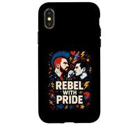 Gay Punk Rebelde Con Orgullo Rainbow Punk Rock Carcasa para iPhone X/XS