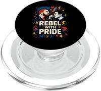 Gay Punk Rebelde Con Orgullo Rainbow Punk Rock PopSockets PopGrip para MagSafe