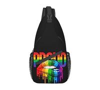 Gay Rainbow Lips Pride Sling Mochila de Viaje Crossbody Casual Chest Shoulder Bag Fashion Fanny Pack