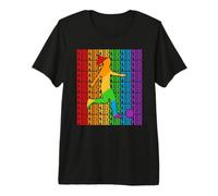 Gay Soccer Football Player Pride Month LGBT Rainbown Flag Camiseta Premium