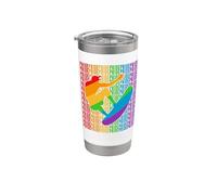 Gay Surfer Surfing Pride Month LGBT Rainbown Flag Vaso térmico de acero inoxidable de doble pared