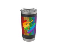 Gay Surfer Surfing Pride Month LGBT Rainbown Flag Vaso térmico de acero inoxidable de doble pared