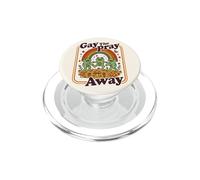 Gay The Pray Away | Lindo Divertido Queer Frogs Rainbow Retro PopSockets PopGrip para MagSafe