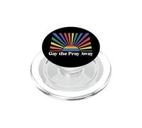 Gay The Pray Away Queer Funny Pride Month LGBTQ Rainbow LGBT PopSockets PopGrip para MagSafe