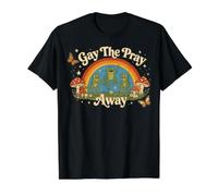 Gay The Pray Away Rainbow Funny Meme Frogs LGBT Pride LGBTQ Camiseta gráfica económica, Hombre, Negro, M